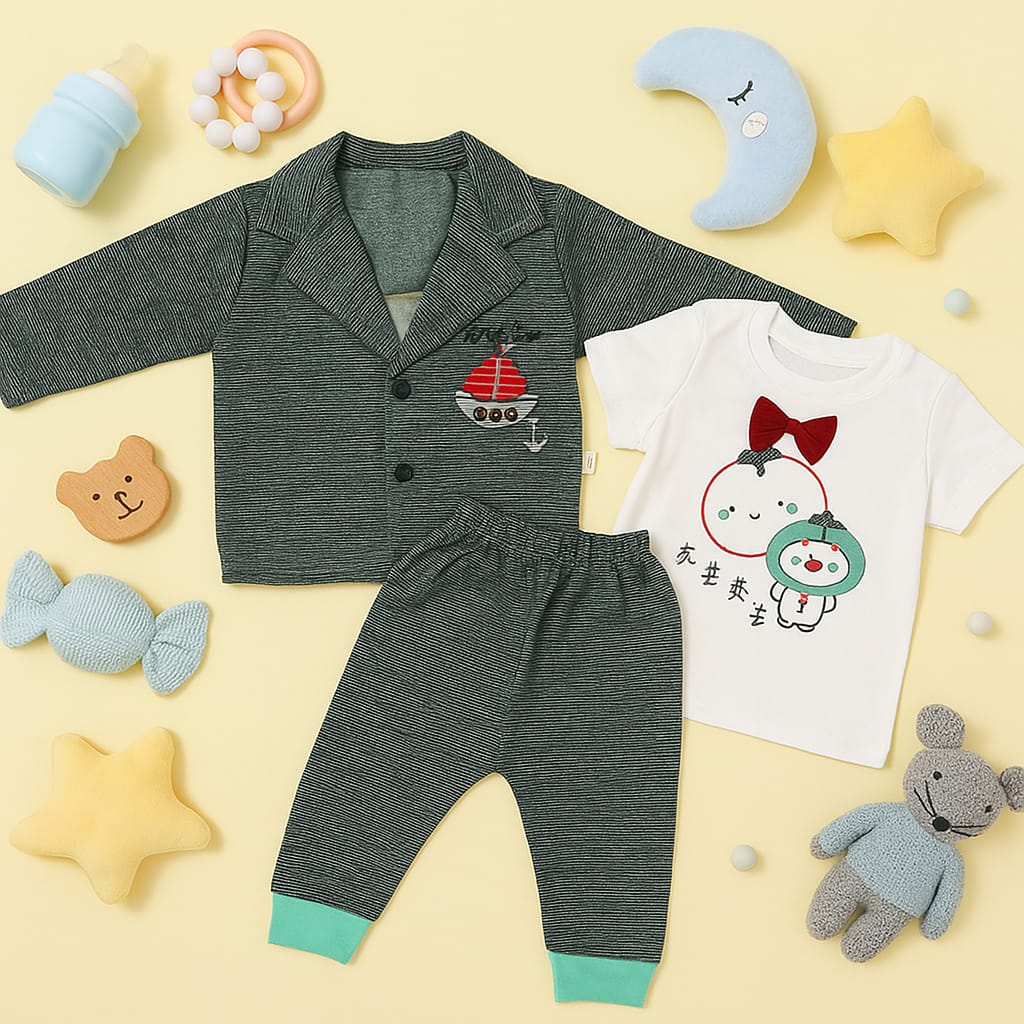 Infant 3-Piece Suit – Premium Winter Style
