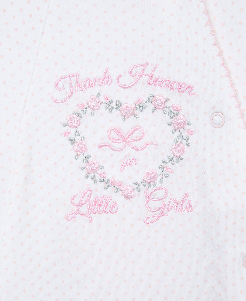 Thank Heaven For Little Girls Footed One-Piece (Headband not included)