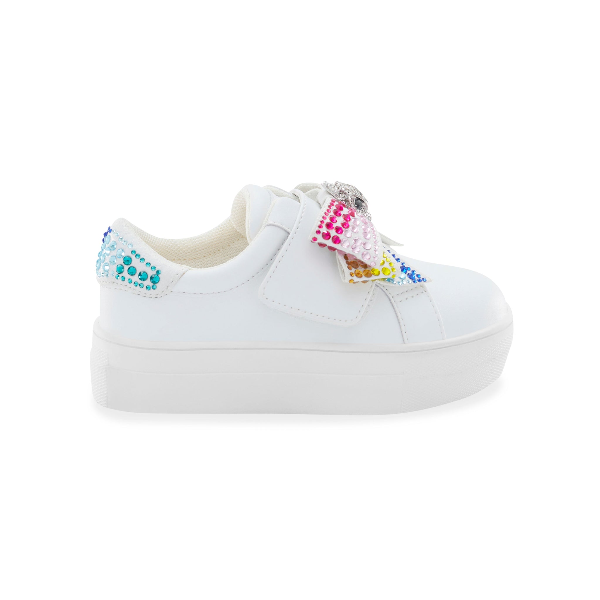 Mini Laney Bow Sneaker - Big Kid White Multi
